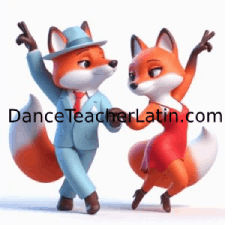 2 animals dressed in salsa costumes dancing together